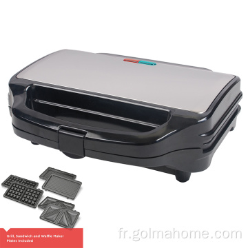 Vente chaude Fournir Deep Fill Sandwich Maker Non-Stick / Céramique Revêtement Sandwich Press Pain Pain Toaster Gaufre Grand Plaque Maker Maker Maker